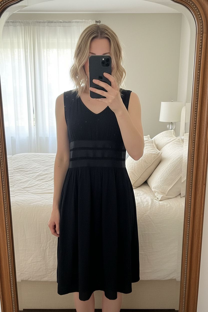 Robe Beira debout, face à la caméra, dans une chambre à la lumière douce, avec une lumière naturelle filtrant par la fenêtre.