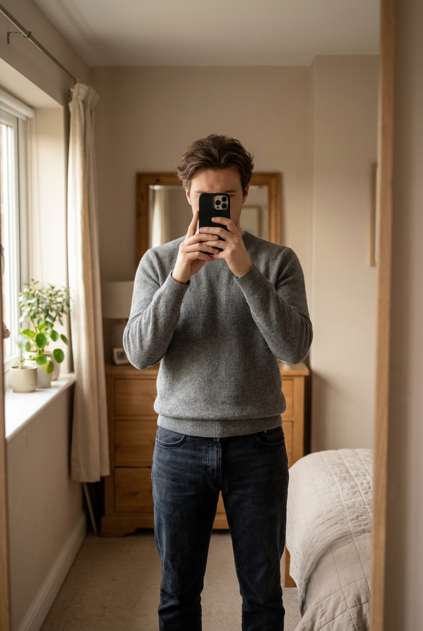 Piano électrique debout, face à la caméra, dans une chambre à la lumière douce, avec une lumière naturelle filtrant par la fenêtre.